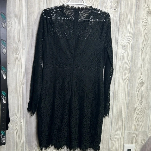 Lulus Appetite for Seduction Black Lace Long Sleeve Dress Size XL - Picture 7 of 10